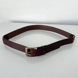 Vintage 1998 Liz Claiborne Brown Leather Brads Belt Buckle